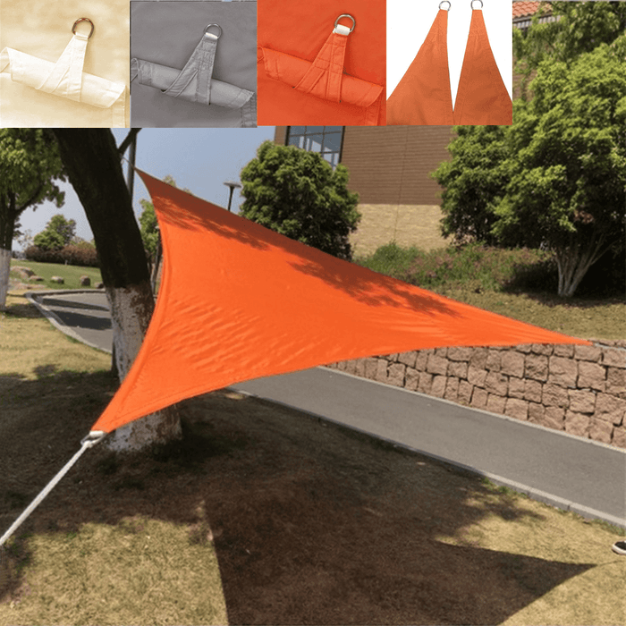 5X5M Outdoor Triangle Sun Sail Shade Garden Patio Tent Sunshade Canopy Awning Waterproof UV Cover