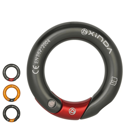 XINDA Outdoor 23KN Openable Connecting Ring 7075 Aluminium Multi Uniform Force Directional Gated Ring for Climbing