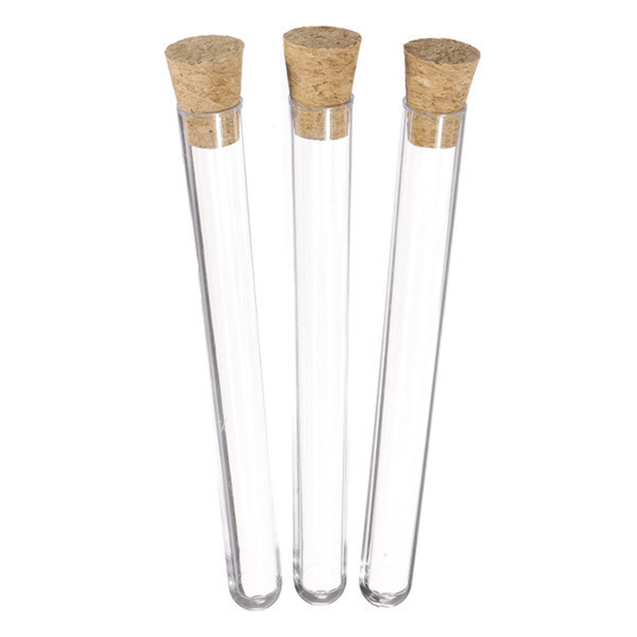 50Pcs 16X150Mm 20Ml Plastic Test Tube with Stopper Lab Supplies