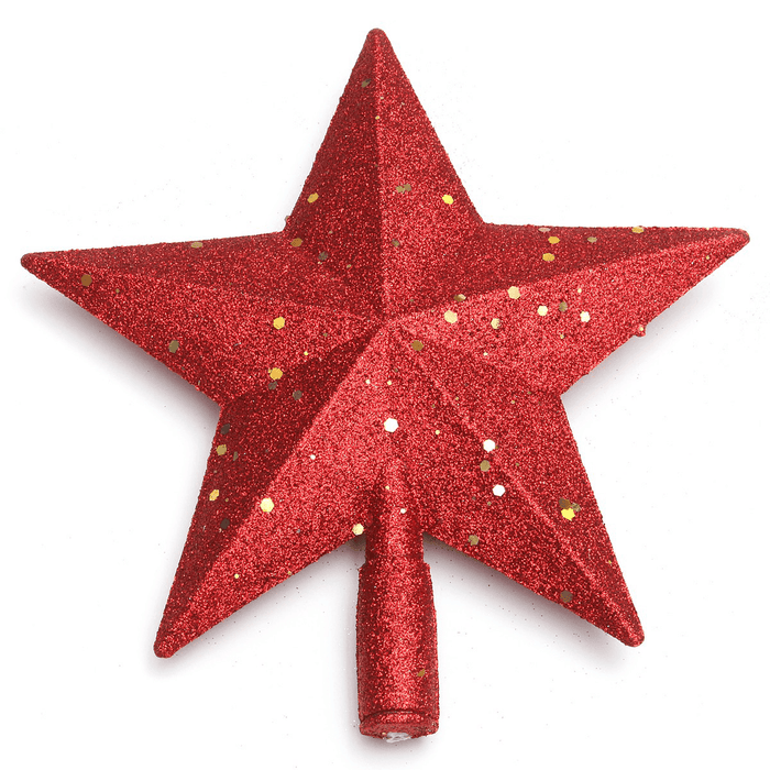 3D Shinny Glitter Star Christmas Tree Topper Xmas Decoration