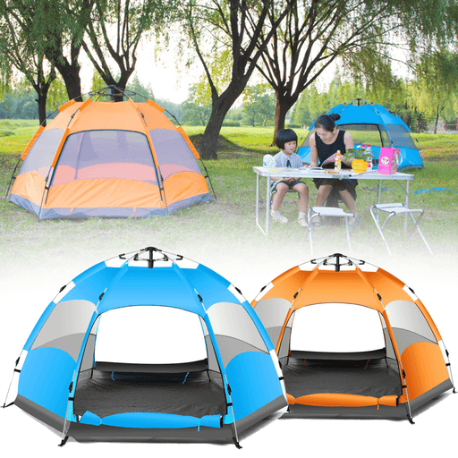 Outdoor 3-4 Persons Automatic Camping Tent Waterproof Double Layer UV Beach Sunshade Canopy