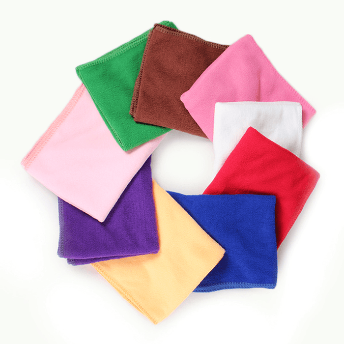 9Pcs 9 Color Microfiber Soft Absorbent Wash Towels Car Auto Care Screen Window Cleaning Cloth