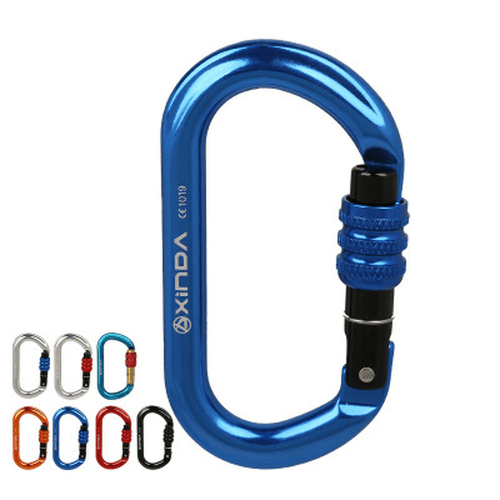 XINDA XD8122N Climbing Super Strength Steel Screw Main Lock Protection Climbing Hiking Carabiner