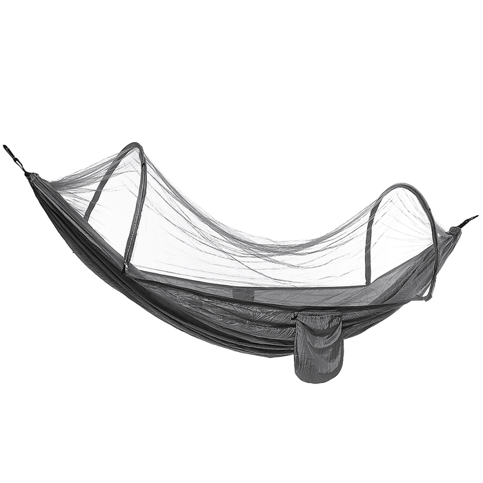 210T Nylon Hammock Ourdoor Camping Travel Hanging Bed with Mosquito Net