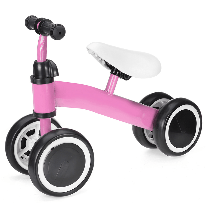 4 Wheels Kids Balance Bike Walker No Pedal Children Learning Walk Scooter for 1-3 Years Old Outdoor Cycling