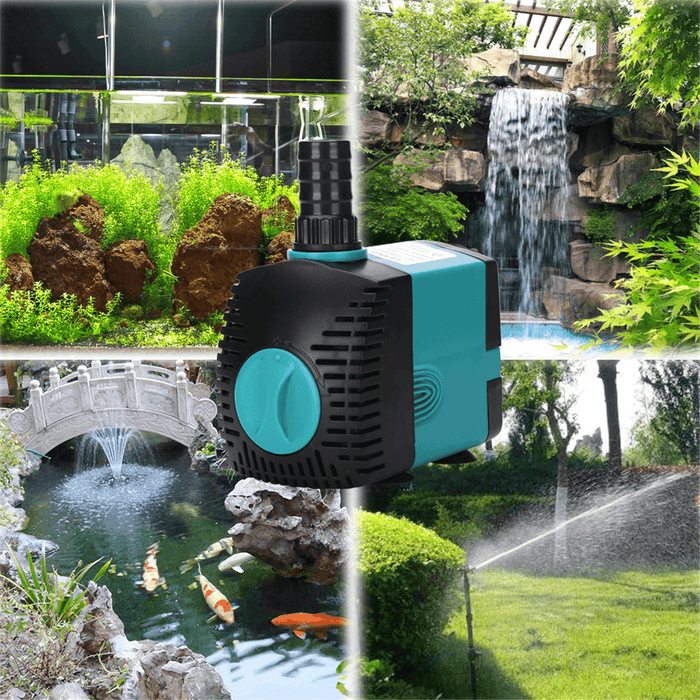 3.5-25W Multifunctional Submersible Pump Ultra Quiet Fountain Pump for Fish Tank Pond Side Suction Water Pump Water-Cooled Air Conditioner