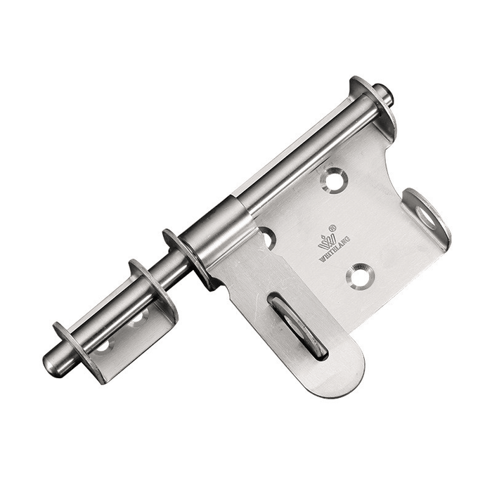Stainless Steel Left and Right Latches Sliding Lock Security Door Latch with Screws