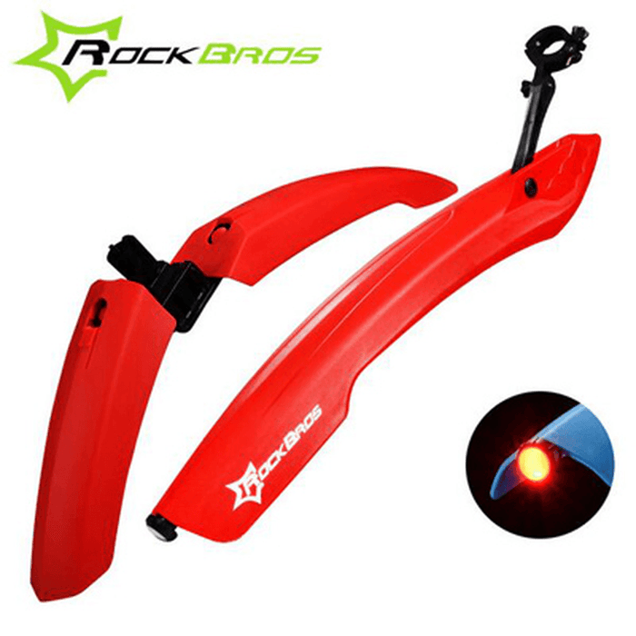 ROCKBROS MTB Mountain Bike Fenders Front Rear Light Rear Cycling Quick Release Mudguard Fender Set