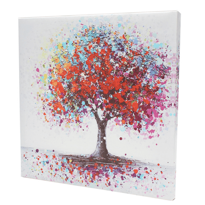 Framed Colorful Tree Abstract Print Art Oil Paintings Picture Home Decor