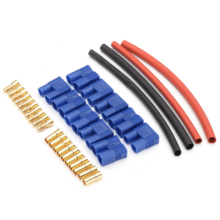 5 Pairs EC3 Connectors Lipo Battery Connector & Heat Shrink