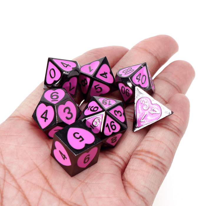 7PCS Metal Polyhedral Dices Set for Dungeons and Dragons Dice Desktop RPG Game