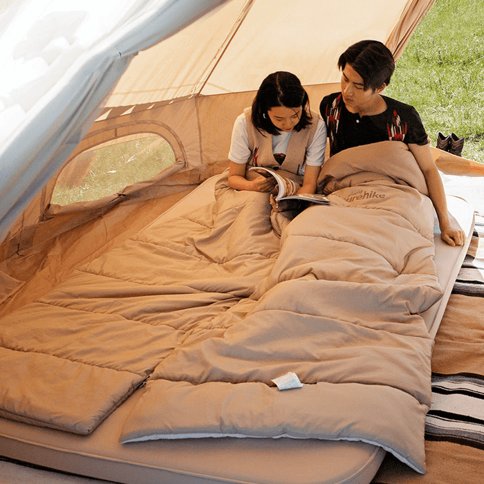 NATUREHIKE Stitchable Cotton Sleeping Bag Envelope Adult Outdoor Single Camping Sleeping Bag Ultralight Portable Camp Bed