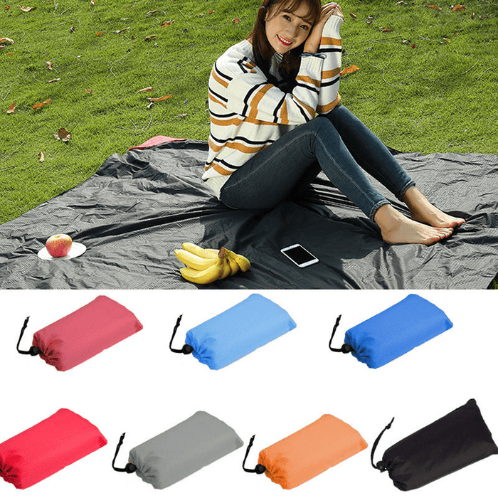 145X200Cm Waterproof Beach Mat Portable Picnic Mat Camping Pocket Blanket Sleeping Mat