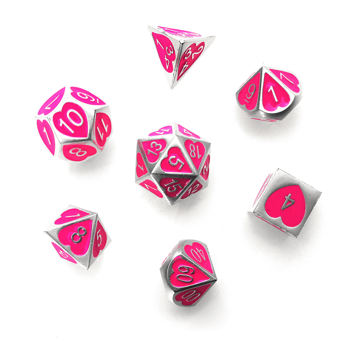 7PCS Metal Polyhedral Dices Set for Dungeons and Dragons Dice Desktop RPG Game