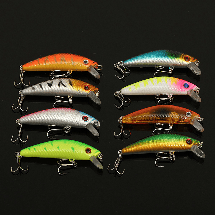 ZANLURE Lot 56 Mixed Minnow Fishing Lures Bass Baits Crankbaits Sharp Hooks Tackle Set