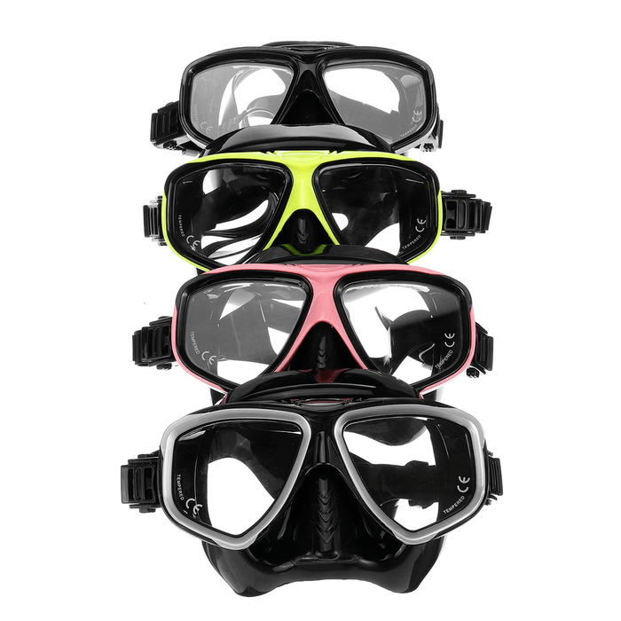 Men Women Diving Mask Anti-Fog Mask Underwater Swimming Breath Snorkeling Glasses