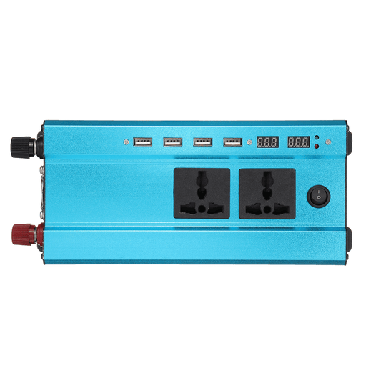 4000W 12V/24V DC to 110V/220V AC Solar Power Inverter LED Modified Sine Wave Converter Blue