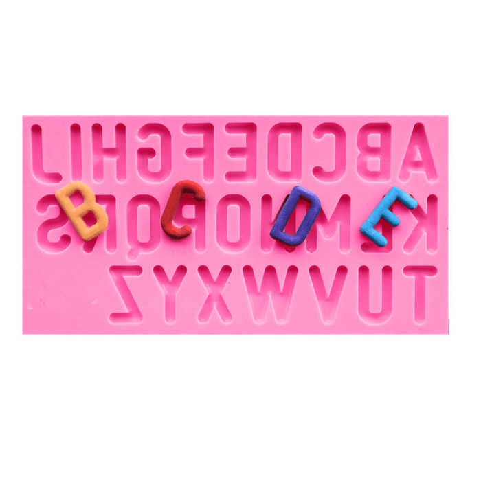 Food Grade Silicone Cake Mold DIY Chocalate Cookies Ice Tray Baking Tool Letters of Alphabet