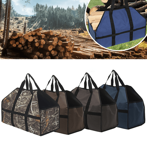 210D Oxford Cloth Firewood Carrier Bag Wood Holder Storage Bag Tote Organizer Outdoor Camping Picnic BBQ