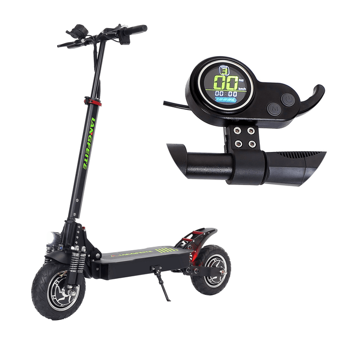 LANGFEITE L8S 2019 Version 15Ah 48.1V 800W*2 Dual Motor Folding Electric Scooter Color Display DC Brushless Motor 45Km/H Top Speed 40Km Range EU Plug