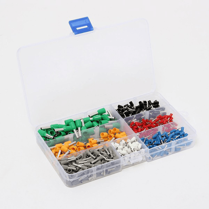 600Pcs Insulated Cord End Terminal Boots Lace Cooper Ferrules Kit Set Wire Copper Crimp Connector