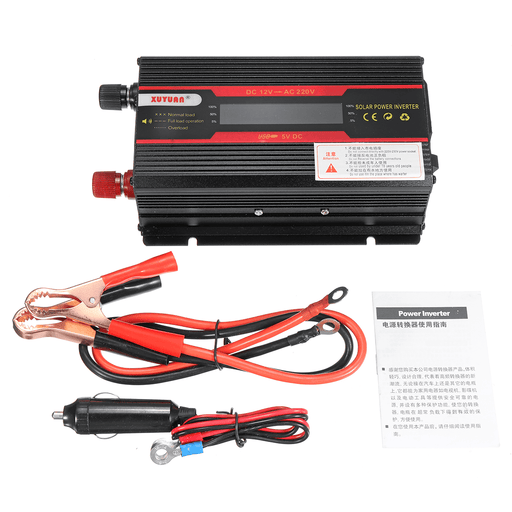 3000W Peak Power Inverter LCD Display DC 12/ 24V to AC 110V/220V Modified Sine Wave Converter