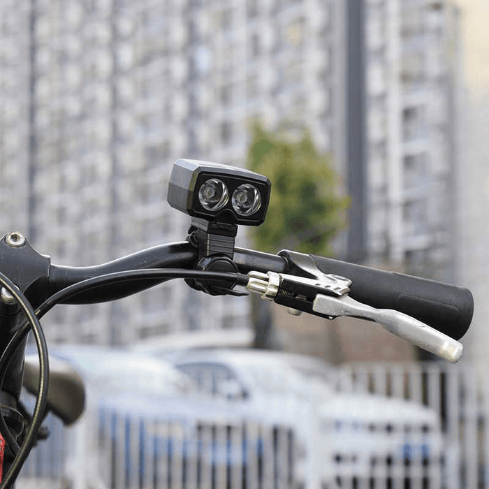 XANES DL05 1000LM 2XPE LED 1200Mah Battery 5-Mode IP65 Waterproof Mini Bicycle Head Light Power Display 360 Degree Rotation