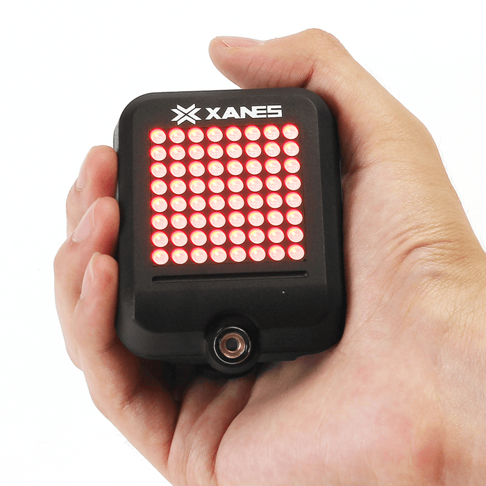 XANES 64 LED 80LM Intelligent Automatic Induction Steel Ring Brake Safety Bike Tail Light with Infrared Laser