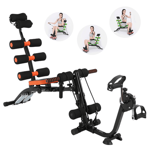 Multifunction 6-In-1 Foldable Adjustable Bench Dumbbell Stool Abdominal Training Exercise Bench Max Load 100Kg