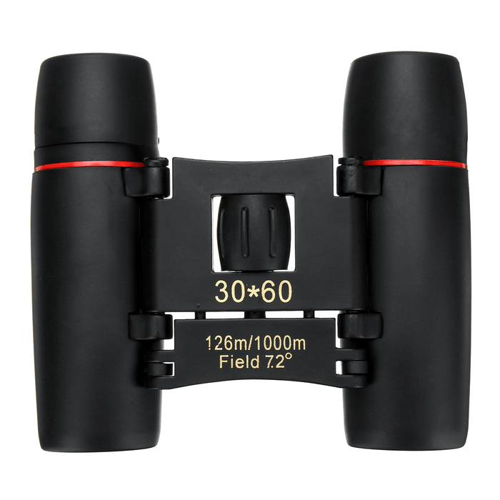 30X60 Mini Folding Binoculars Portable Camping Travel Telescope with Low Light Night Vision