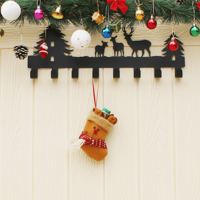 Christmas Candy Bag Stocking Mini Santa Claus Sock Gift Bag Bauble Christmas Tree Ornaments Decorati