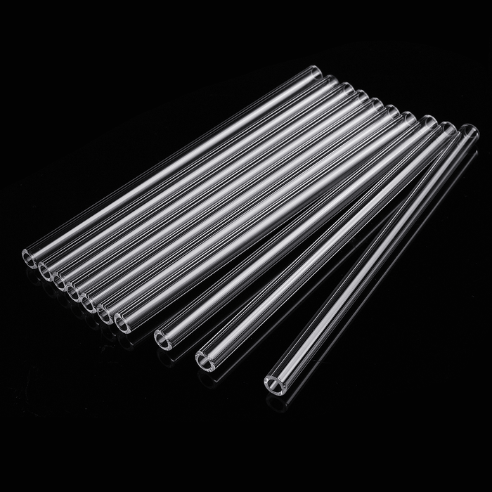 10Pcs Length 150Mm OD 7Mm 2Mm Thick Wall Borosilicate Glass Blowing Tube Lab Factory School Home