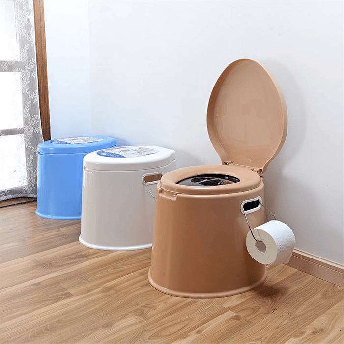 Portable Travel Toilet Compact Potty Bucket Seats Waste Tank Lightweight Outdoor Indoor Toilet for Camping Hiking Boating Caravan Campsite Hospital