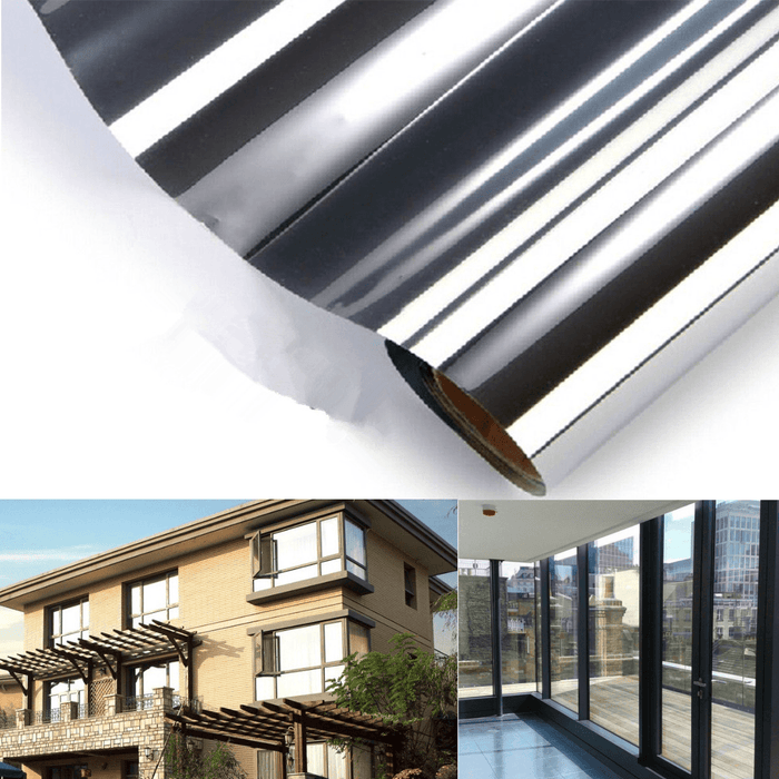 150X50Cm One-Way Mirror Glass Sticker Reflective Insulation Silver Window Film