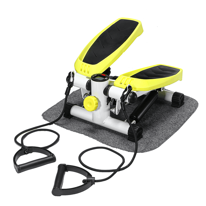 Mini Stepper Air Climber Stair Stepper Aerobic Stepp Machine with Resistance Bands LCD Monitor Gym Home Fitness