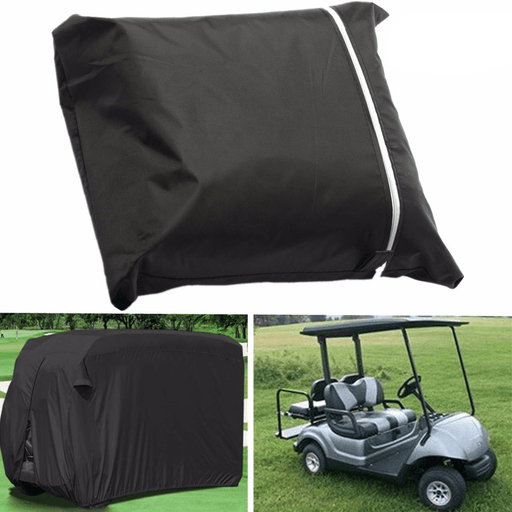 4 Seater Passenger Golf Car Cart Cover Storage Zippered Rear Air Vents Elastic Hem Cover