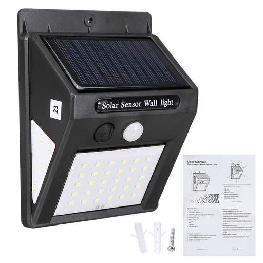 Waterproof IP44 Solar Motion Sensor Lights Human Body Induction Solar Wall Lamp Outdoor Garden Yard Lamps