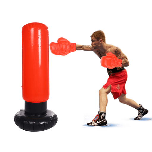 Boxing Punching Bag Free Standing Inflatable Tumbler Decompression Boxing Training for Adult Kids with Gloves