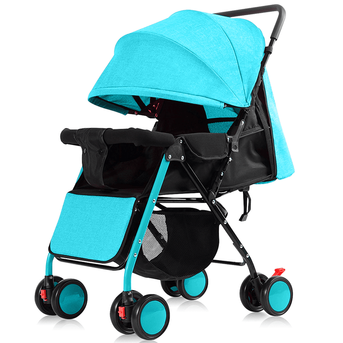 Lightweight Shake-Proof Baby Stroller with Adjustable Pedal Folding Portable Baby Carriage Trolley for 0-3 Years Old