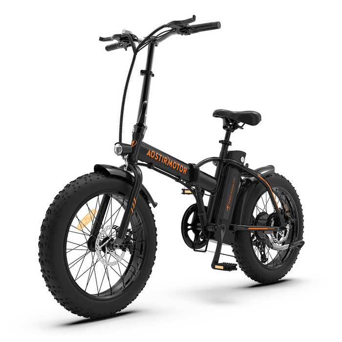 [US DIRECT] AOSTIRMOTOR A20 Electric Bike 20Inch 500W 36V 13Ah 40Km/H Max Speed 25-35Km Mileage 120Kg Max Load Mountain Fat Tire Electric Bicycle