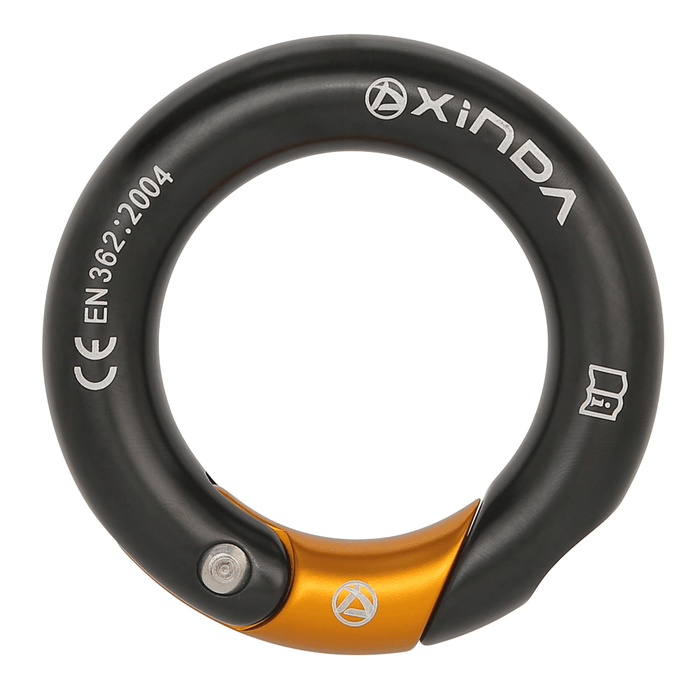 XINDA Outdoor 23KN Openable Connecting Ring 7075 Aluminium Multi Uniform Force Directional Gated Ring for Climbing