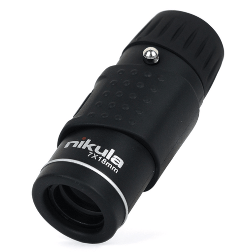 Nikula 7X18 Portable Monocular Telescope - Mini HD, Night Vision for Outdoor Activities, Black