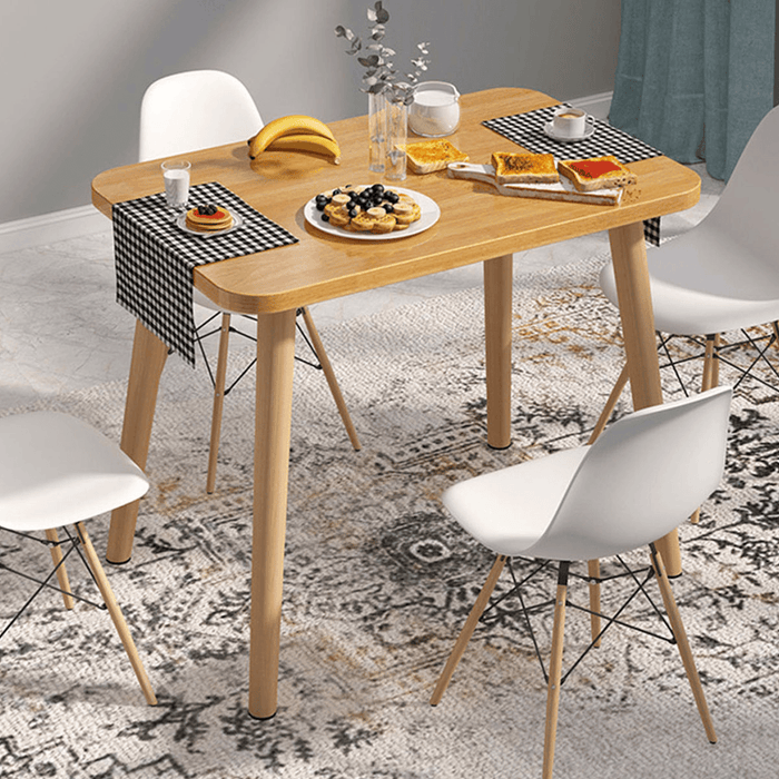 Log Color Square Table Nordic Dining Table Nd Chair Home Simple Modern Small Apartment Rectangular Table