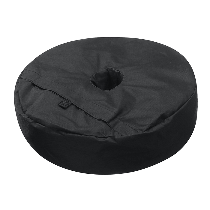 38X15Cm Black Oxford Cloth round Sandbag for Outdoor Tent Support Umbrella Sunshade Base Sandbag