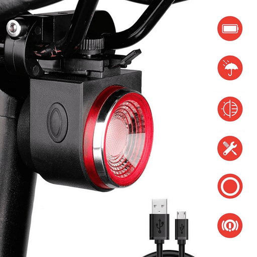 A8 3-Modes Bicycle Rear Light Cycling LED Taillight Personal Security with anti Thief Alarm Remote Control MTB Road Bike Tail Waterproof Light