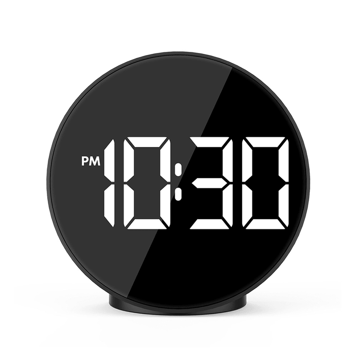 Fanju 3209 Digital Alarm Clock LED Voice Control Night Mode Large Time Temperature Home Decor Table Clock Wake up Light