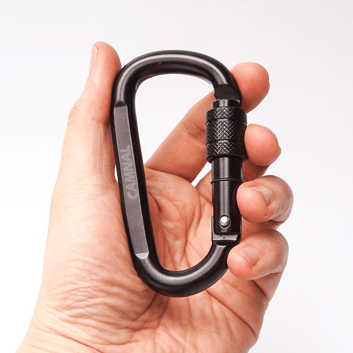 Camnal 30KN D-Type Outdoor Climbing Carabiner Quick-Hanging Safety Screw Lock Buckle