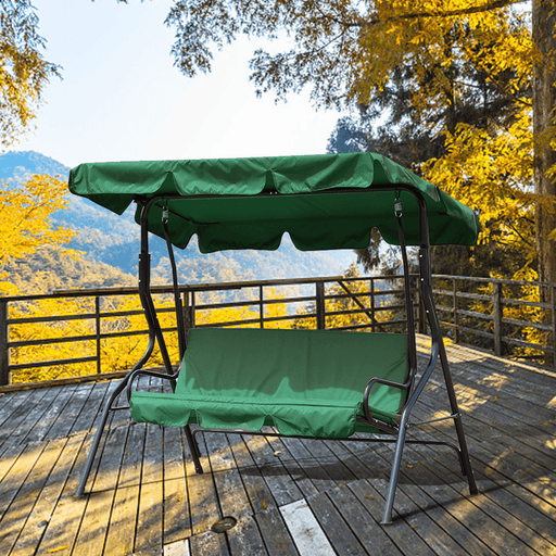 2/3 Seater Size Green Uv-Proof Outdoor Garden Patio Swing Sunshade Cover Waterproof Canopy Seat Top Cover