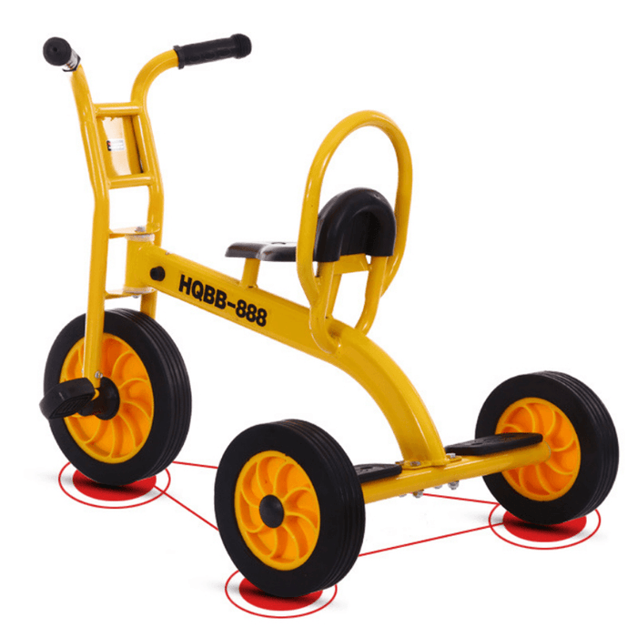 25Kg 85Cm Rubber Wheels Children'S Single Three-Wheeled Bicycle Seat ABC Triangle Stable Frame Non-Slip Handlebar Banlance Bike