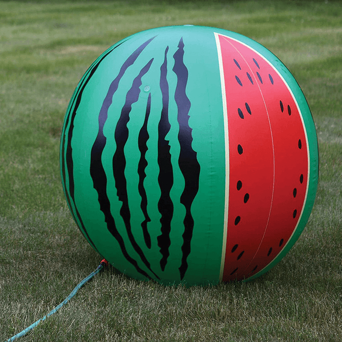 Inflatable PVC Water Spray Ball Watermelon Pattern Outdoor Beach Ball Lawn Water Play Entertainment Toys